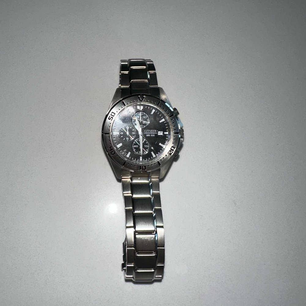 Mens Citizen Stainless Steel Chronograph WR100 Watch